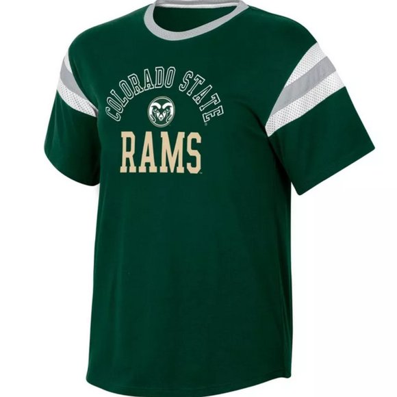 NCAA Colorado State Rams Women's Short Sleeve Stripe T-Shirt S 4/6 - Picture 1 of 3